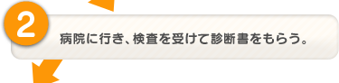 病院に行き、検査を受けて診断書をもらう。